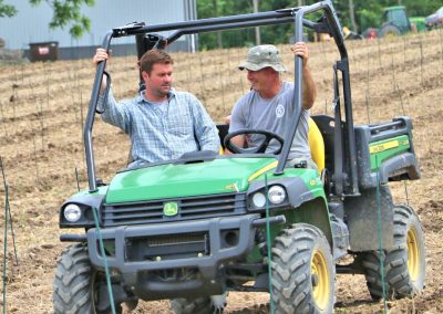 Driving Through Buttonwood Grove Vineyards On ATV